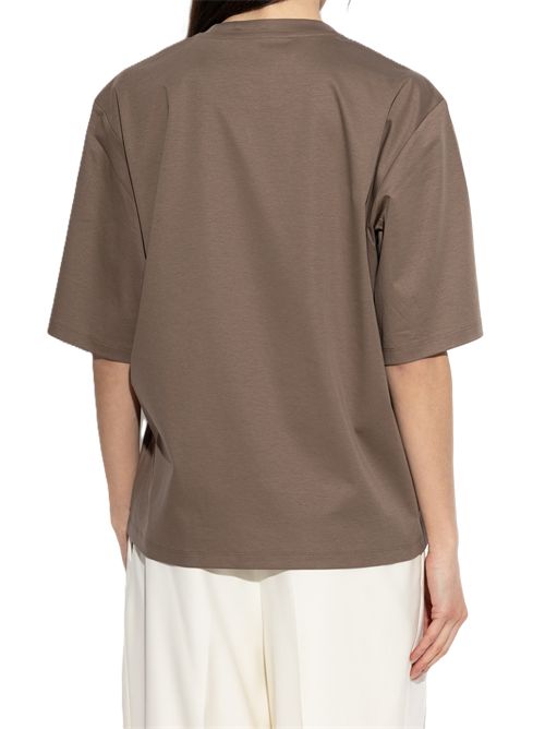 oversized cotton silk t-shirt RÓHE taupe Róhe | 419-20-201243 TAUPE